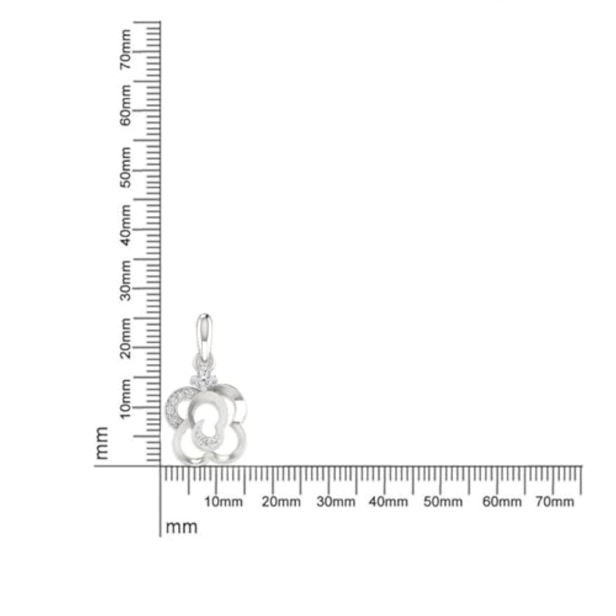 Women's White Gold 14KT Pendant, Elegant Gift